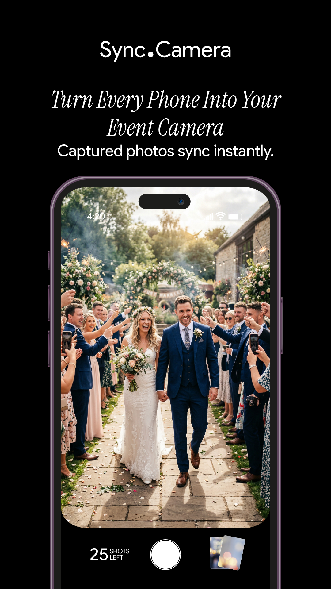 Camera view with a shot counter